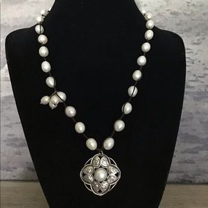 Silpada 925 Sterling and Pearl Necklace